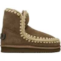 Mou för kvinnor. MU.FW101050A Läderstövlar Eskimo 18 Glitter Logo taupe (40), Hud, 5 till 8 cm, Ingen, Casual