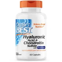 Doctors Best , Hyaluronsyra + Kondroitinsulfat med BioCell Kollagen, 60 Veggie kapslar