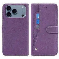Mtp Products iPhone 17 Pro Max Elegant retro plånboksfodral med roterande korthållare - Lila