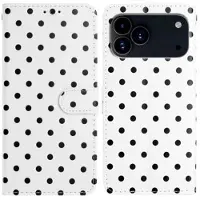 Mtp Products iPhone 17 Pro Max plånboksfodral med prickmönster - vit