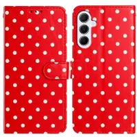 Mtp Products Samsung Galaxy S25 FE plånboksfodral med prickmönster - röd