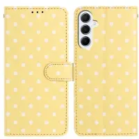 Mtp Products Samsung Galaxy S25 FE plånboksfodral med prickmönster - gul