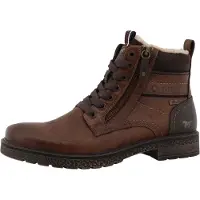 Mustang Boots med snörning 'Midor' brun / rostbrun / svart