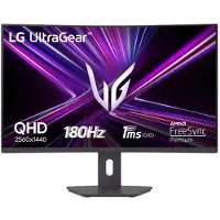LG UltraGear 32G600A-B - LED-skärm - spel - böjd - 32 - 2560 x 1440 QHD @ 180 Hz - VA - 300 cd/m² - 3000:1 - HDR10 - 1 ms - 2xHDMI, DisplayPort