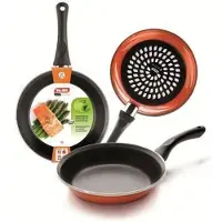 Jamon Stekpanna - IBILI - New Orange - 24 cm - Emajerat stål - Non-stick - Induktionskompatibel orange