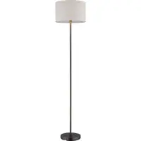 Globo Golvlampa Thea, Creme / bärnsten, Vardagsrum / matsal, Textil / tyger / siden, Skandinavisk, Golvlampa