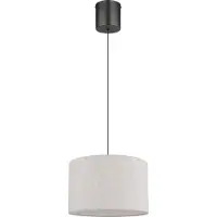 Globo Pendellampa Thea, dimbar, Creme / bärnsten, Vardagsrum / matsal, Textil / tyger / siden, Skandinavisk