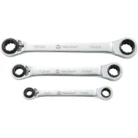 Toolcraft 819162 Dubbel spärrnyckel set 3 delar 8 - 19 mm