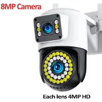 LS VISION 6K 12MP WiFi-kamera Utomhussäkerhetskamera Tre skärmar Tre linser PTZ 360° Säkerhetsskydd CCTV Övervakningskamera Yoosee 4k Camera