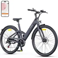 KUKIRIN ENGWE N1 Air ST - Elcykel 28'' - Ram i kolfiber - Räckvidd 100 km - Batteri 36V 10Ah - Skivbromsar - Grå grå