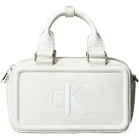 Calvin Klein Handväska 'BOLD ELONGATED MINI' ullvit