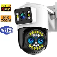 VStarcam 4K 8MP 10X Zoom WiFi Säkerhetskamera Utomhus 3 Objektiv 2 Skärmar Tvåvägsljud Rörelsedetektering Videoövervakning CCTV IP-kamera Yoosee 8MP 10xZoom