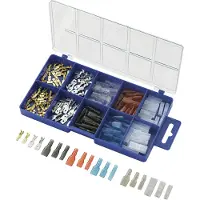 TRU COMPONENTS 739660 Crimpklämma sortiment 0.50 mm² - 2.50 mm² Transparent, Svart, Röd, Blå 160 st