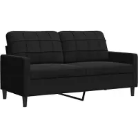 vidaXL Soffa 2-sits svart 140 cm sammet