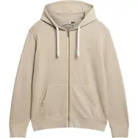 Superdry för män. M2014170A Essential beige huvtröja med dragkedja Essential beige (S), Casual, Bomull