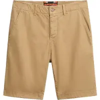 Superdry för män. M7110397A Vintage International beige shorts (32), Casual, Bomull
