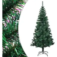Plastgran med regnbågsskimrande grenar grön 240 cm PVC