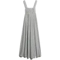 Superdry för kvinnor. W8011623A Klänning med knutna band baktill vit (M), Casual, Viskos, Ärmlös / Hängselbyxor