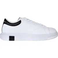 Armani Exchange för män. XUX123XV534K488 Action läder sneakers vit (44), Hud, Karta, Nyckelband, Casual