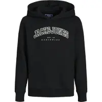 Jack & jones Hoodie - JjeCaleb - Svart/Loose - - 8 år (128) - Hoodie