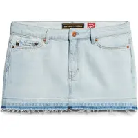 Superdry för kvinnor. W7210317A Minikjol i blå denim (30), Casual, Bomull