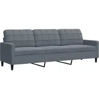 vidaXL 3-sitssoffa mörkgrå 210 cm sammet
