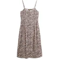Superdry Print Button Cami ärmlös Midiklänning