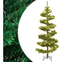 Spiraljulgran 180 cm | LED-belysning | grön | PVC-material
