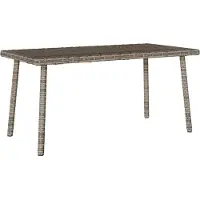 vidaXL Soffbord för trädgården rektangulärt grått 80x40x37 cm