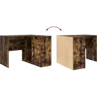vidaXL Hörnskrivbord med låda Rökt ek 102 x 50 x 75 cm Konstruerat trä