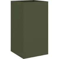 vidaXL Odlingslåda olivgrön 42x38x75 cm stål