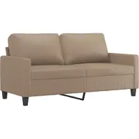 vidaXL 2-sitssoffa cappuccino 140 cm konstläder
