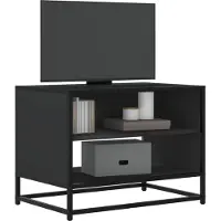 vidaXL Tv-bänk svart 61x40x46 cm konstruerat trä och metall