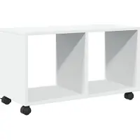 vidaXL Skåp med hjul vit 72x33x42,5 cm konstruerat trä