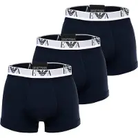 Emporio Armani för män. EM000259_AF14131 Set 3 Boxers Logo EA marinblå (L), Hemkläder, Bomull, Marino