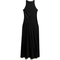 Superdry Satin Racer ärmlös Lång Klänning
