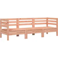 vidaXL 3-sits trädgårdssoffa, sits med ryggstöd, hörnsoffa, uteplats, uteplats, trä 838031
