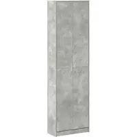 vidaXL Garderob med hylla Betonggrå 55 x 25 x 189 cm Konstruerat trä