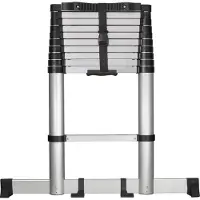 Toolcraft TO-7868814 Aluminiumlegering Teleskopstege Montering utan verktyg Arbetshöjd (max.): 3.93 m Aluminium EN 131 10.1 kg