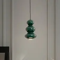 Argon Hänglampa Oman , dimbar, Grön, Vardagsrum / matsal, Glas, Pendellampa