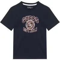 GUESS T-shirts med korta ärmar ORGANIC COTTON JERSEY pojkar - Marin - 8 ans