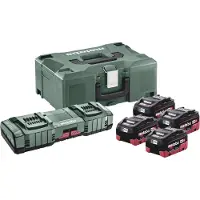 Metabo Basic-Set 4x LiHD 5.5Ah ASC 145 DUO Laddare till batteripack 685180000 inkl. 4x batterier, inkl. väska