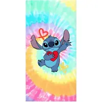 Licens Badhandduk - Stitch handduk - Tie Die bakgrund - 70x140 cm - 100% mjuk bomull