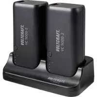 Voltcraft VC 5000-2 Powerbank 5000 mAh Li-Ion Svart Statusindikering