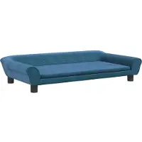 vidaXL Barnsoffa, Blå, 100X50X26 Cm, Sammet
