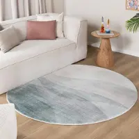 FRAAI Rund modern matta | Field grön hos Volero | Ø 230 cm | Polyester | Asymmetrisk | Rund | Låg lugg