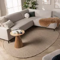 NATURL. Organisk matta | Bliss beige/brun hos Volero | 230x330 cm | Ull | Enfärgad | Oregelbunden form | Plattvävd
