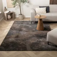 Studio Clarice Industriell matta | Raphael mörkbrun hos Volero | 160x230 cm | Polypropen | Asymmetrisk | Rektangulär | Hög lugg