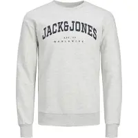 Jack & Jones Sweatshirt - JjeCaleb - White Melange - - 10 år (140) - Sweatshirt