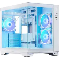 Chieftec Visio - Tower - ATX (härdat glas) - ingen strömförsörjning (ATX) - vit - USB/ljud
